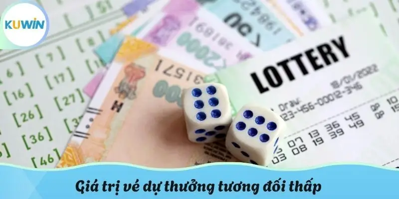 Giá trị vé dự thưởng tương đối thấp